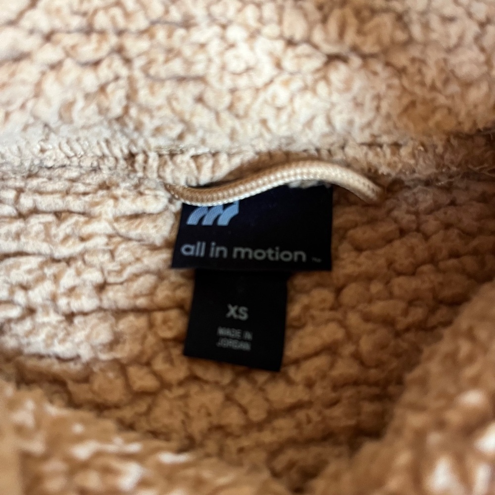 All In Motion Tan Fleece Pullover Sweatshirt Woman’s Size XS All In Motion - Picture 2 of 3